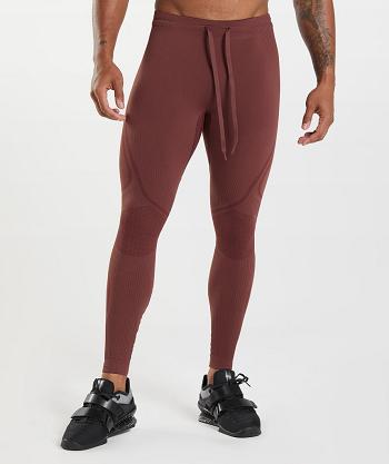 Gymshark 315 Seamless Strumpbyxor Herr Rosa Bruna Vinröda | SE 4134DFM